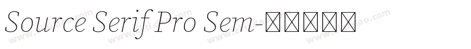 Source Serif Pro Sem字体转换